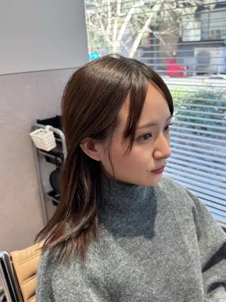 セミロング 映える顔まわり/前髪 特化 💗 ユキマのヘアスタイル