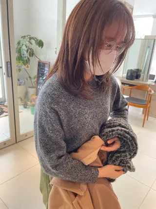 セミロング カラー 鶴岡で縮毛矯正なら お任せ！ハヤシナオミのヘアスタイル