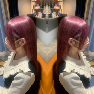 セミロング カラー 韓国🇰🇷 ✂︎hair 内田愛のヘアスタイル