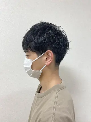 ショート パーマ メンズ ボブ/髪質改善/ レイヤー/池澤慎人のヘアスタイル