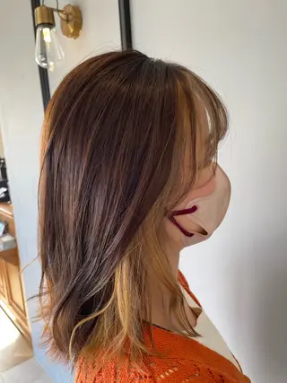 セミロング Agu  hair  西川田店所属・大橋 綾子のヘアスタイル