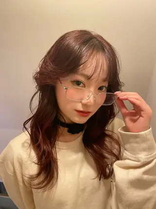 ロング カラー ブリーチ無し透明感 カラー🎀rencaのヘアスタイル