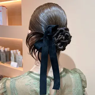 ロング カラー ヘアアレンジ ✨カチモリ✨レイヤー 韓国ヘア🇰🇷ゆいのヘアスタイル