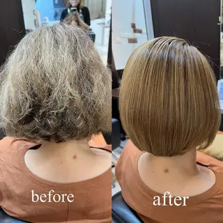 ショート 大人女性ぼかし メンズ強化🦙平作のヘアスタイル