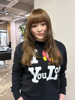 ロング カラー ハイトーン レイヤー🎀meiのヘアスタイル