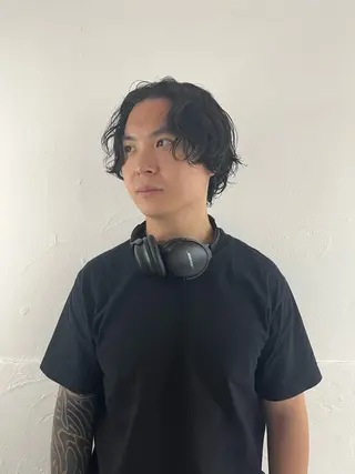 ショート カラー パーマ メンズ 🦠デザインカラー/ 魚瀬あおい🦠のヘアスタイル