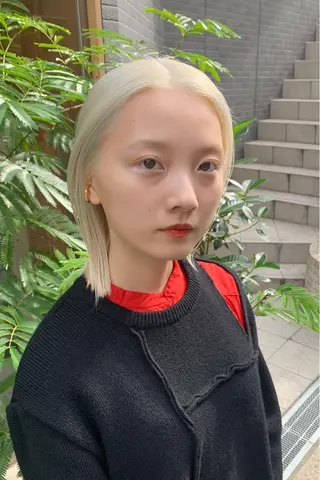 ミディアム ハイトーンNo.1✨ パーマ✨イマイタツヤのヘアスタイル