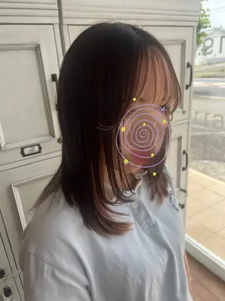 ミディアム レディース特化 ナチュラル☘︎︎芹七のヘアスタイル