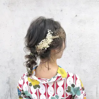 ミディアム ヘアアレンジ 川越 輝梨奈のヘアスタイル