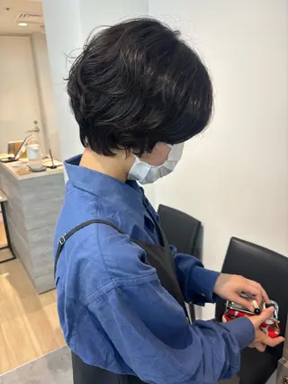 ショート カラー パーマ ヘアアレンジ レイヤー/メンズ🥑 マエダアズミ🥑のヘアスタイル