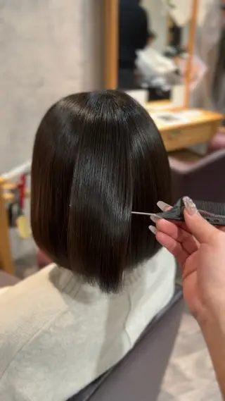 ミディアム パーマ Afinar  乃空（ノア）のヘアスタイル