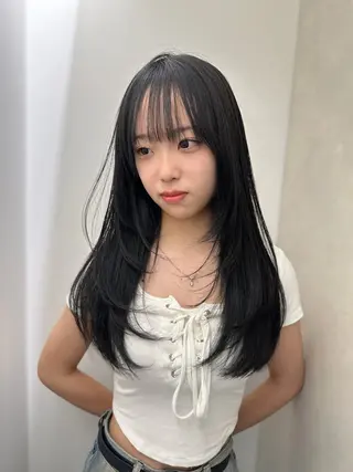 ロング カラー 🎀韓国レイヤー特化 🎀ベージュ/ミクのヘアスタイル