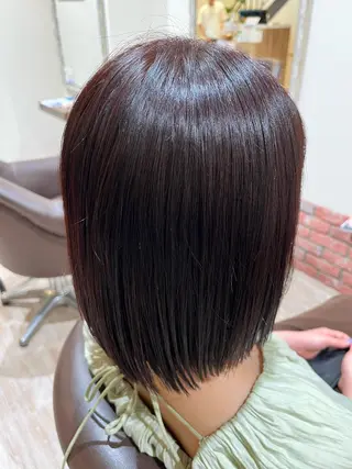 ミディアム カラー 似合わせカットパーマ 長峯丈士のヘアスタイル