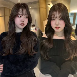 ロング ダン/メンズ/ 顔周り×透明感カラーのヘアスタイル