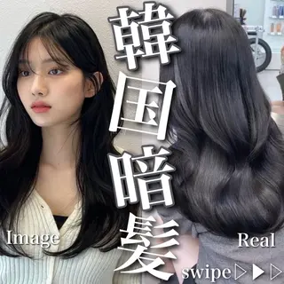 ロング カラー ヘアアレンジ レイヤー×透明感カラ ーHAYATOのヘアスタイル