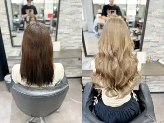 ロング 💎馴染むエクステ ×カラーTOMO💎のヘアスタイル