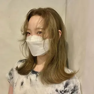 セミロング Aust hair Stella新宿所属・Yuki☺︎パーマ レイヤーカットのヘアスタイル