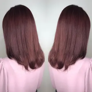 カラー セミロング 竹内啓太 ボブのヘアスタイル