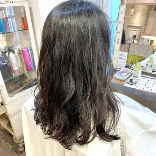 セミロング パーマ 銀座No.1髪質改善 縮毛矯正/本木のヘアスタイル