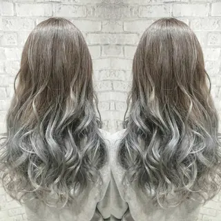 ロング カラー ヘアアレンジ EARTH 越谷店のヘアスタイル