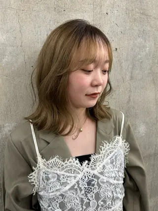 ミディアム 可愛いを仕込む🩰 透明感ヘア／海琴のヘアスタイル
