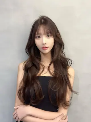 ロング カラー 宮本 優のヘアスタイル