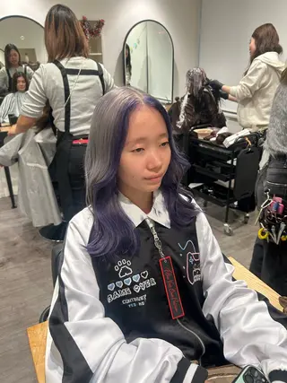 ミディアム カラー ヘアアレンジ cocotte 💟草間紫音💟のヘアスタイル