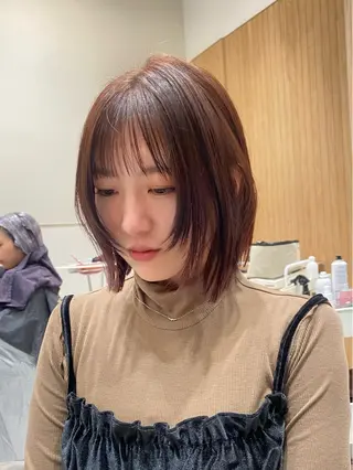 ショート カラー パーマ ヘアアレンジ 小野寺瑞希 /最小顔カットのヘアスタイル