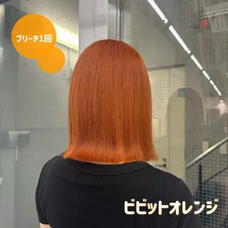 カラー 🍊暖色/ボブ chihiro🌼ོのヘアスタイル
