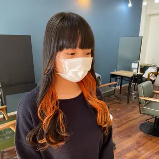 ロング カラー 髪質改善/ストレート /透明感/西川奈穂のヘアスタイル