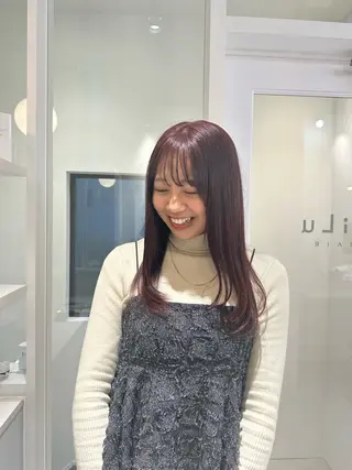 ミディアム カラー お洒落パーマ/ 艶カラー/michiのヘアスタイル