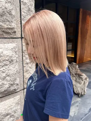 ショート welring hair salon所属・azusa/心斎橋/ ハイトーンカラーのヘアスタイル