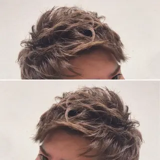 ショート カラー メンズ 【メンズ縮毛矯正】 田中秀斗のヘアスタイル