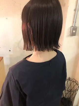 ミディアム カラー パーマ美容師 hanaのヘアスタイル