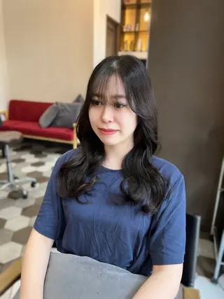 カラー ヘアアレンジ 似合わせ顔まわり カット💛森尾真由美のヘアスタイル