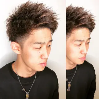 ショート カラー メンズ メンズヘア特化 崎田 成人のヘアスタイル