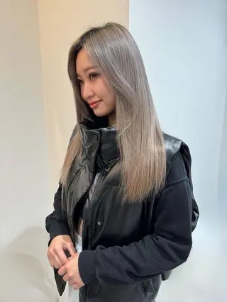 ロング カラー ofF élua所属・もりしま あやかのヘアスタイル