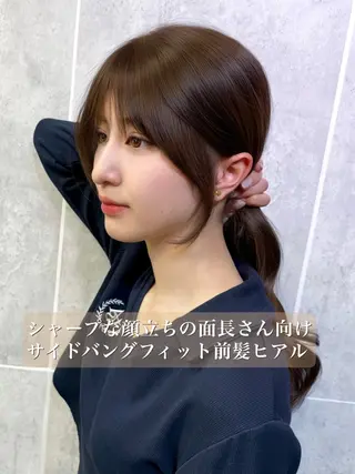 ロング カラー 顔まわりの神様✨ 透明感カラー藤嶋秀幸のヘアスタイル