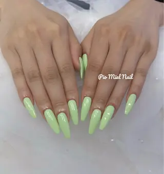 セミロング HANA 長さだしのネイルデザイン