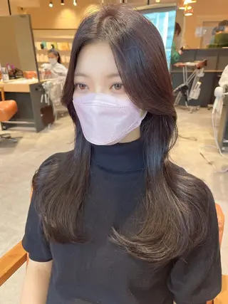 セミロング 奥田 蓮のヘアスタイル