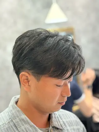 パーマ メンズ 井川　シャドウパーマ ニュアンスパーマのヘアスタイル