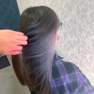 ミディアム カラー ブリーチ/髪質改善/ レイヤー/YUTO‎のヘアスタイル