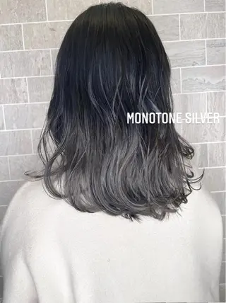 ミディアム カラー 渡辺 瑠美のヘアスタイル