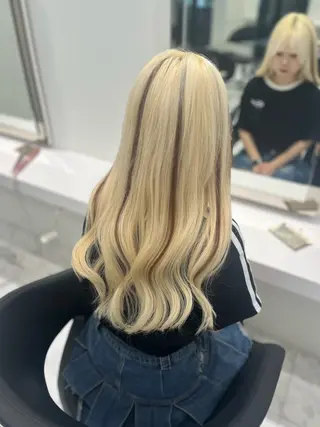 ロング ヘアアレンジ うる艶モテカラー💞 盛れるヘアメ👧🏻のヘアスタイル