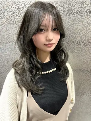 ミディアム カラー 尾崎隼大 レイヤー/韓国ヘアのヘアスタイル