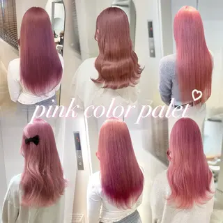 セミロング カラー ヘアアレンジ 💕上野美容師☁ ブリーチ💖サワのヘアスタイル