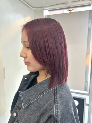 ミディアム カラー 田代 佳穂のヘアスタイル