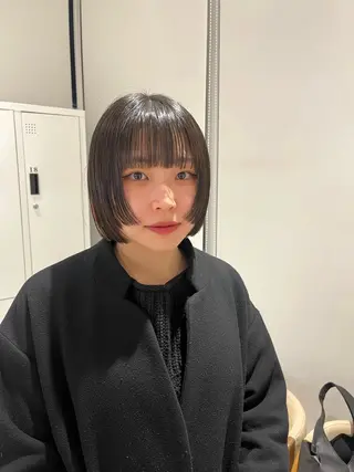 ショート ボブ/ベージュ/ パーマ🪿近森ゆいのヘアスタイル