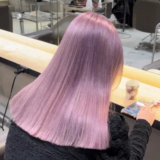 セミロング カラー ヘアアレンジ メンズ ハイトーン特化 ♡shoka♡のヘアスタイル