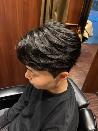 ミディアム パーマ 小松 美雄のヘアスタイル